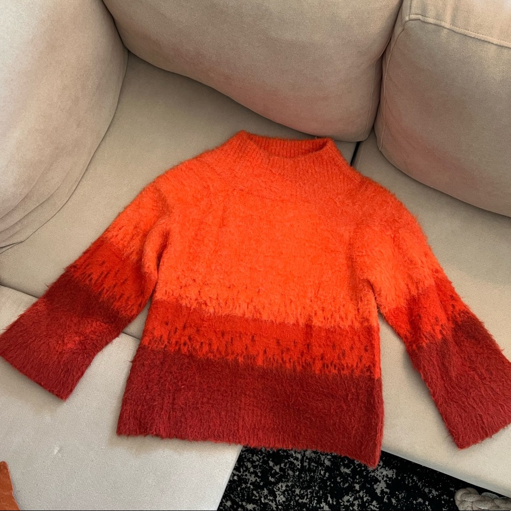 Cult Gaia x Bratz Orange ombré mock neck sweater